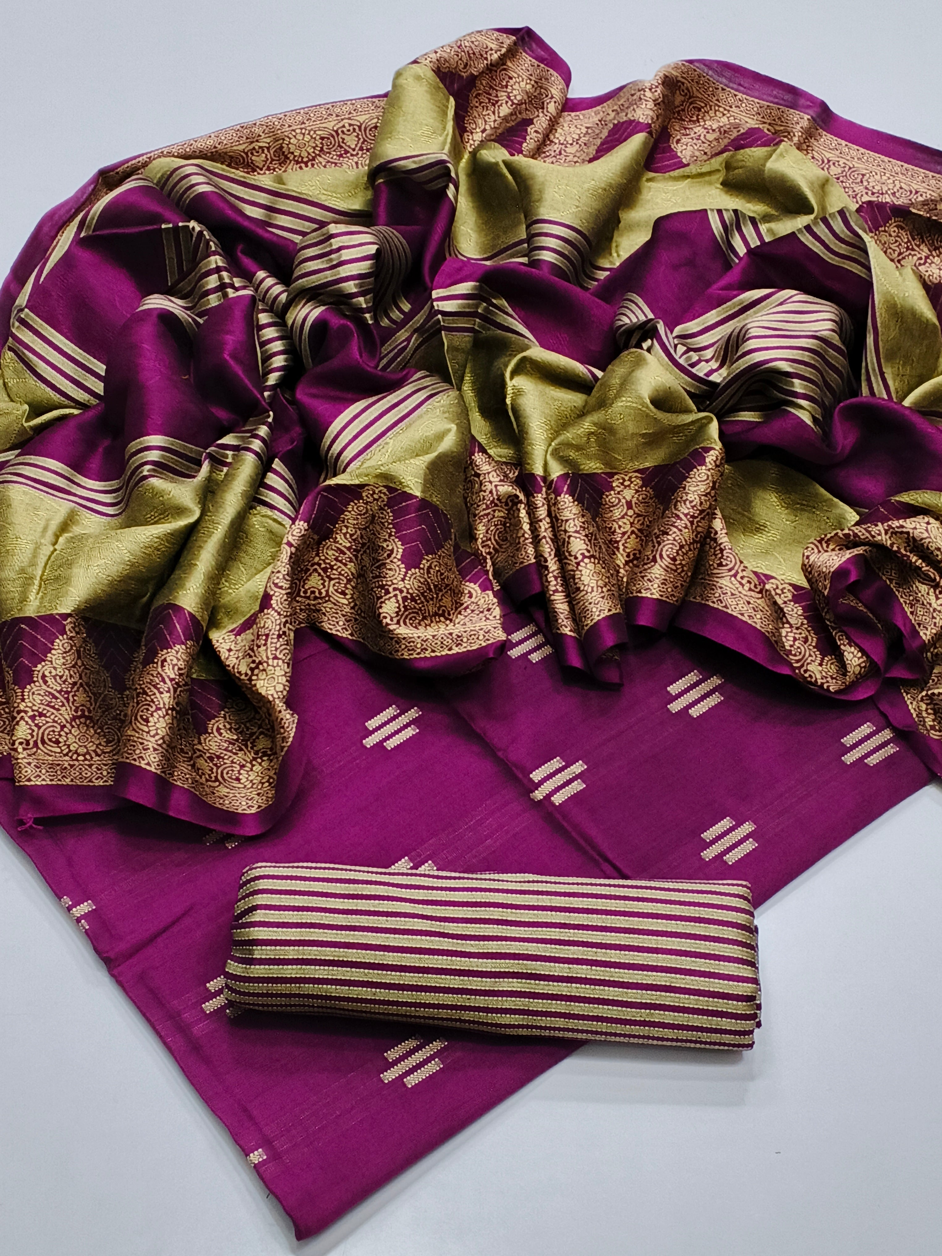 Marina Fabric Boti Shirt, jacquard boader shawl,along lining trouser 3pc Dress 👗👗