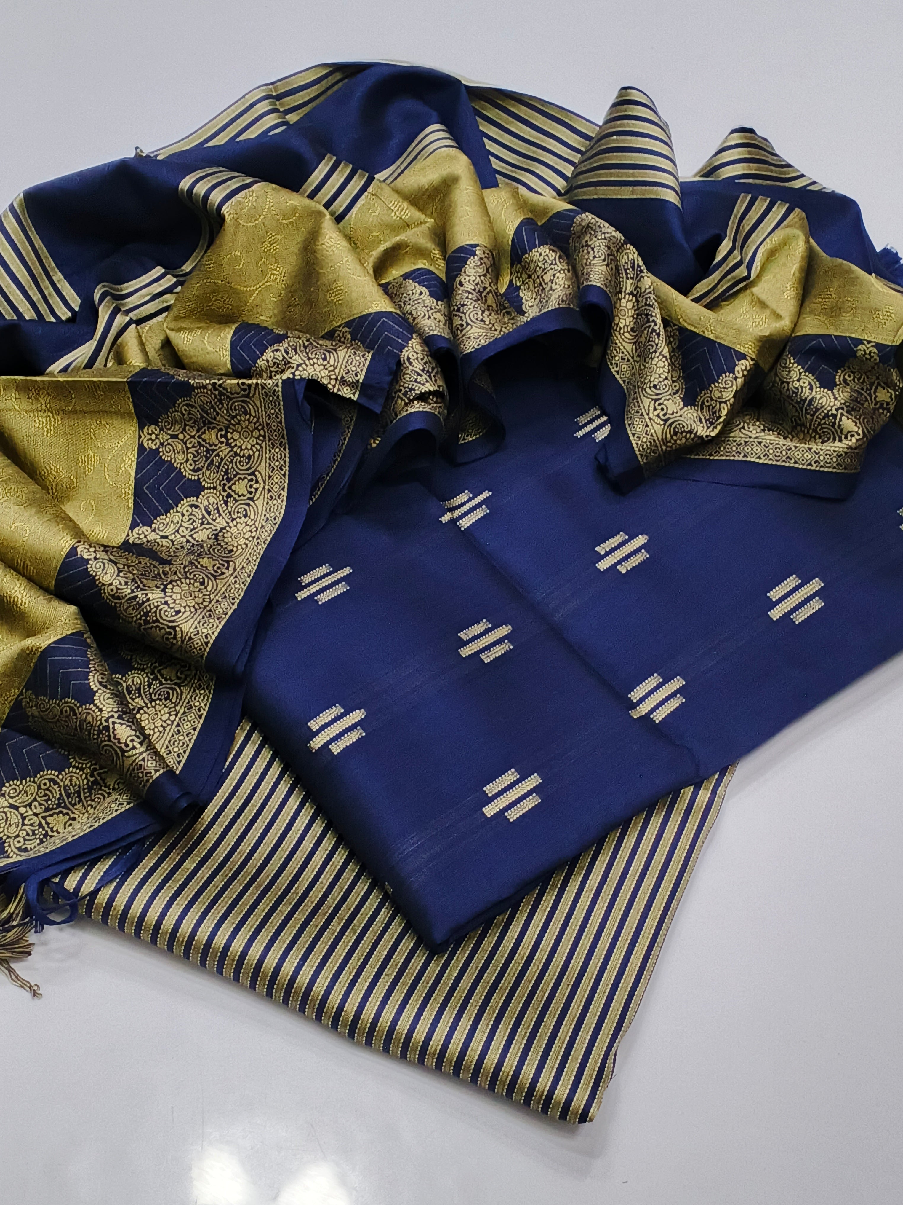 Marina Fabric Boti Shirt, jacquard boader shawl,along lining trouser 3pc Dress 👗👗