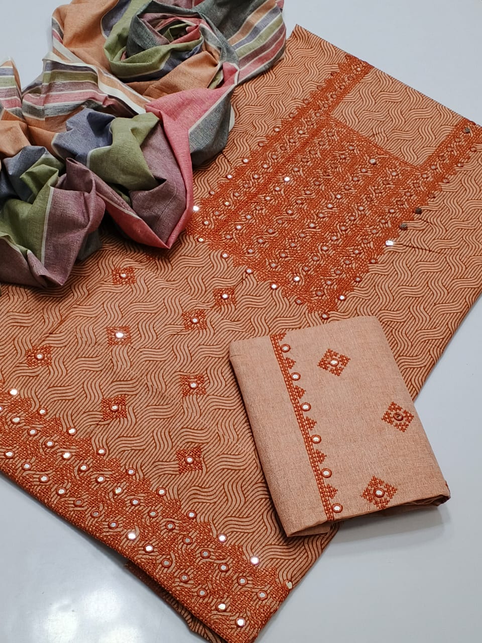 Summer Collection 2025 – 3pc Embroidered Cotton Khaddar Suit