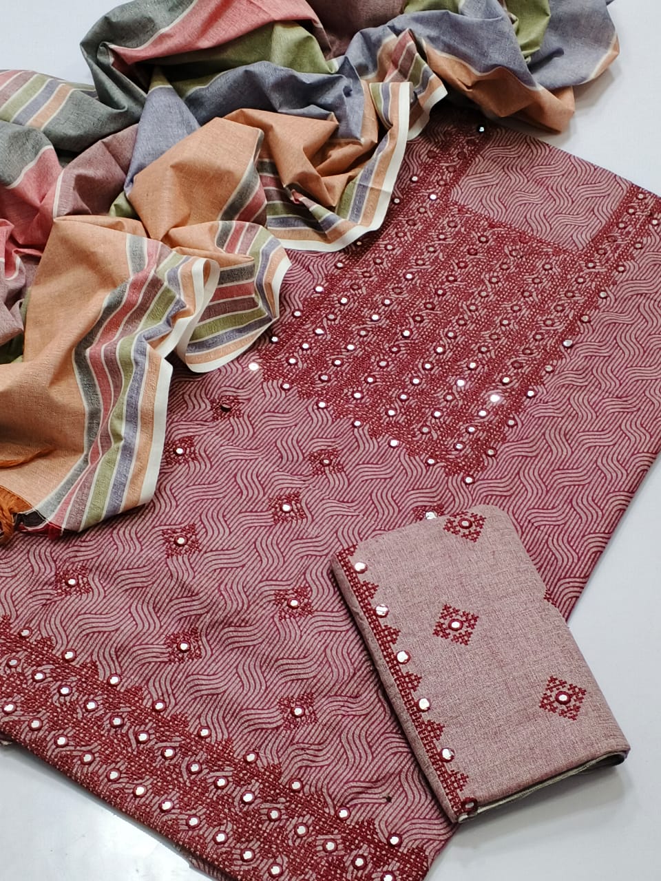 Summer Collection 2025 – 3pc Embroidered Cotton Khaddar Suit
