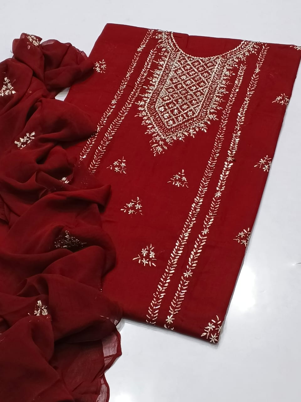 Summer Eid Collection 2025 – Lawn 3pc Handmade Gotta Work Suit