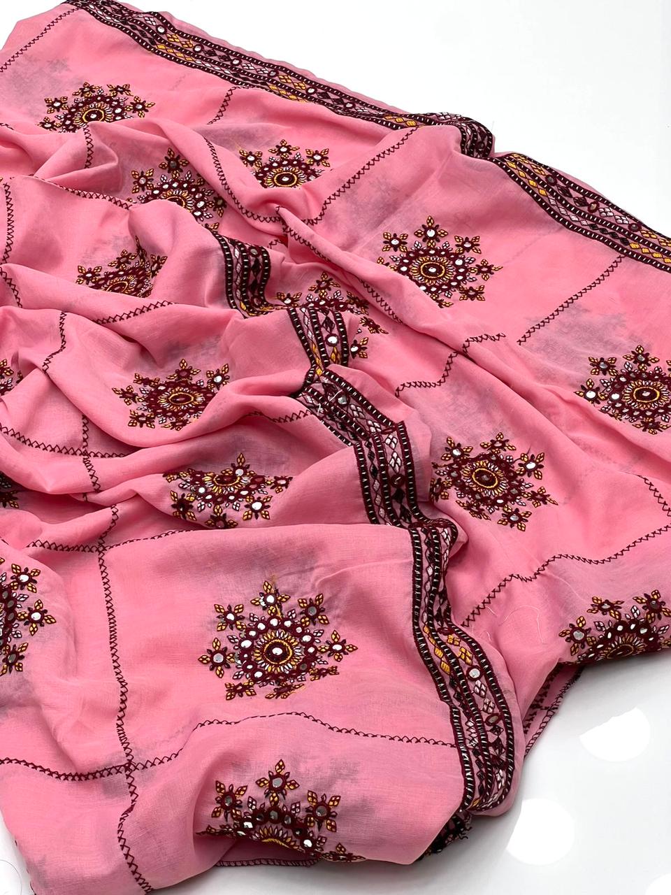 Fancy 3pc Embroidered Dress with Heavy Organza Dupatta – Premium Collection