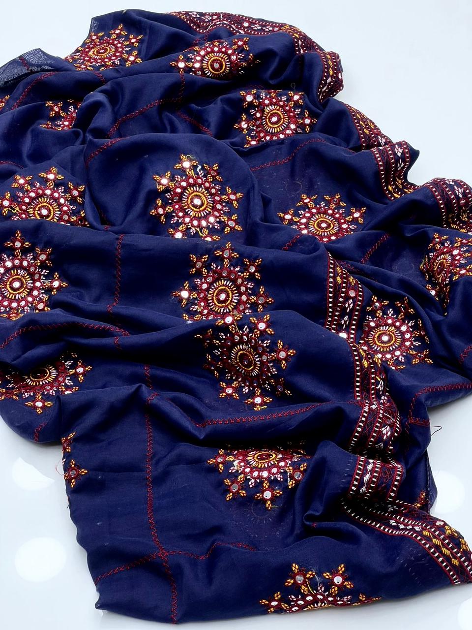 Fancy 3pc Embroidered Dress with Heavy Organza Dupatta – Premium Collection