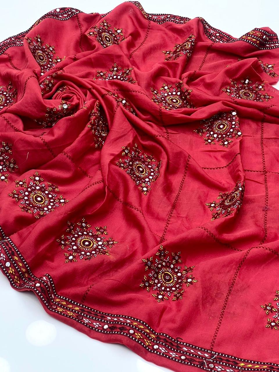 Fancy 3pc Embroidered Dress with Heavy Organza Dupatta – Premium Collection