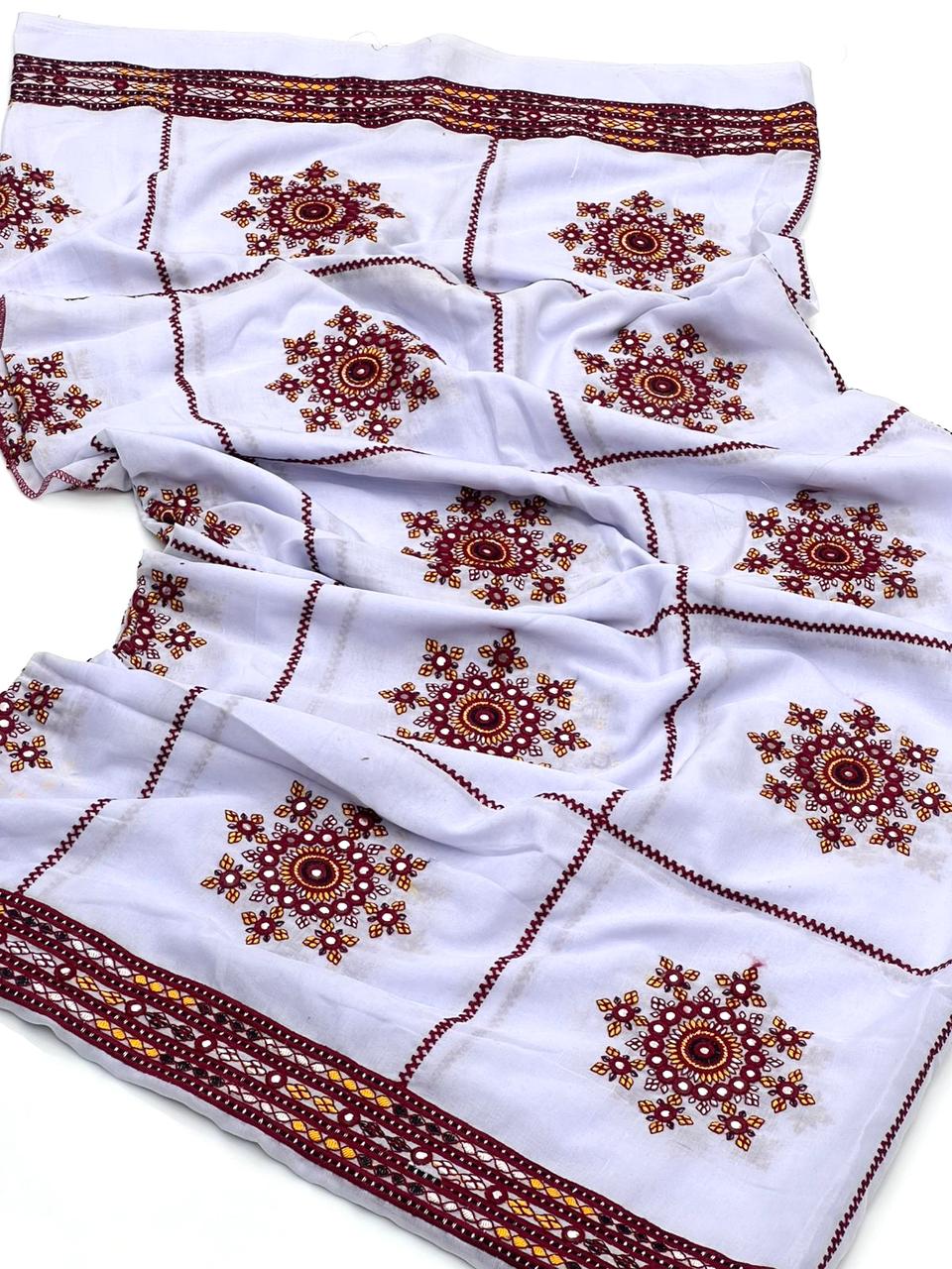 Fancy 3pc Embroidered Dress with Heavy Organza Dupatta – Premium Collection