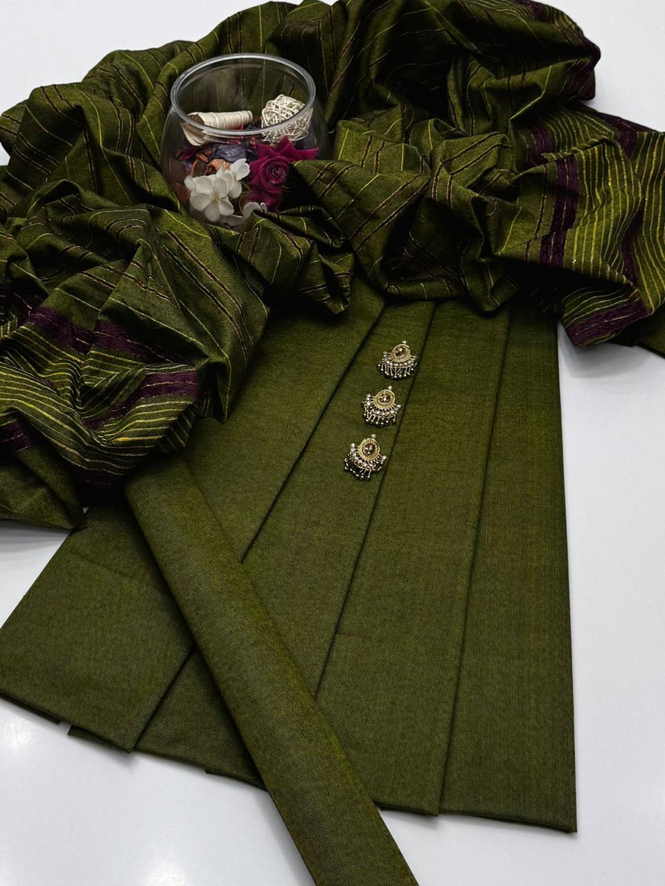 Embrace The Elegance of Mid Season Multani Khaddi Susi Plain Shirt, Plain Trouser & Paired with a luxurious Jacquard Velvet Border Khaddi Susi Shawl 3 Pc