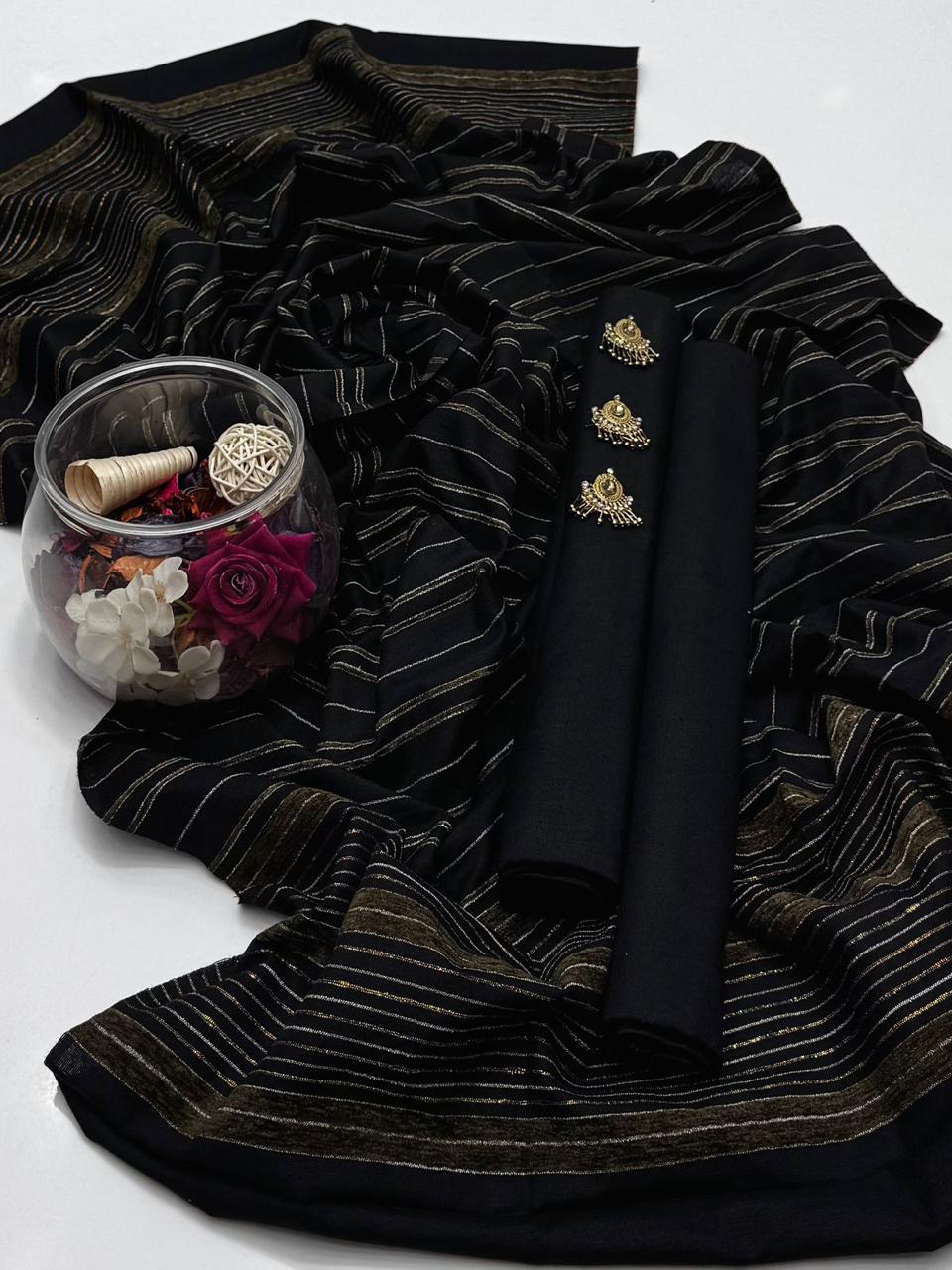 Embrace The Elegance of Mid Season Multani Khaddi Susi Plain Shirt, Plain Trouser & Paired with a luxurious Jacquard Velvet Border Khaddi Susi Shawl 3 Pc