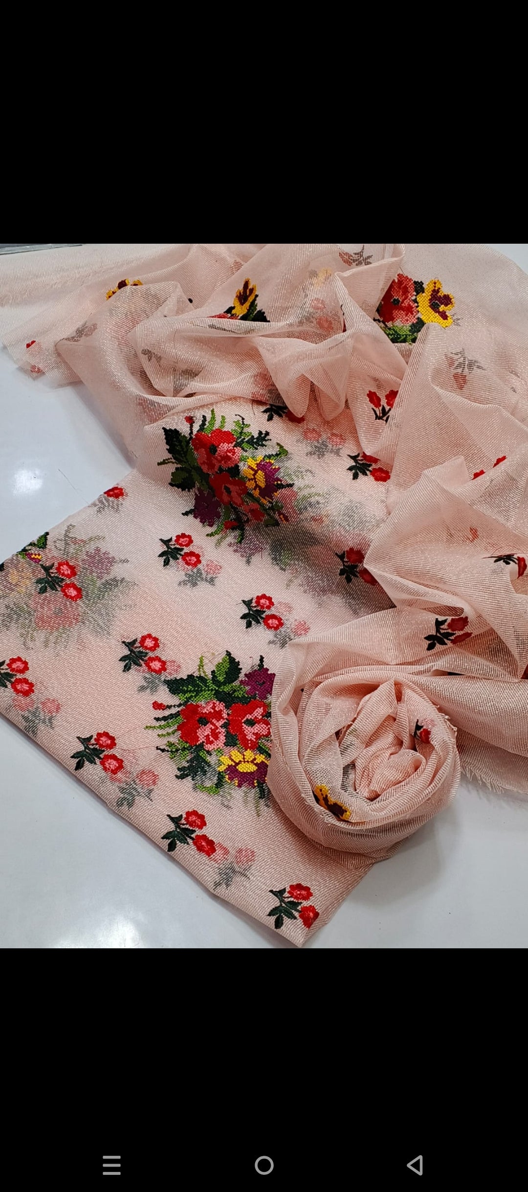 KHADI NET CROSS STITCH WORK 2PC DRESS