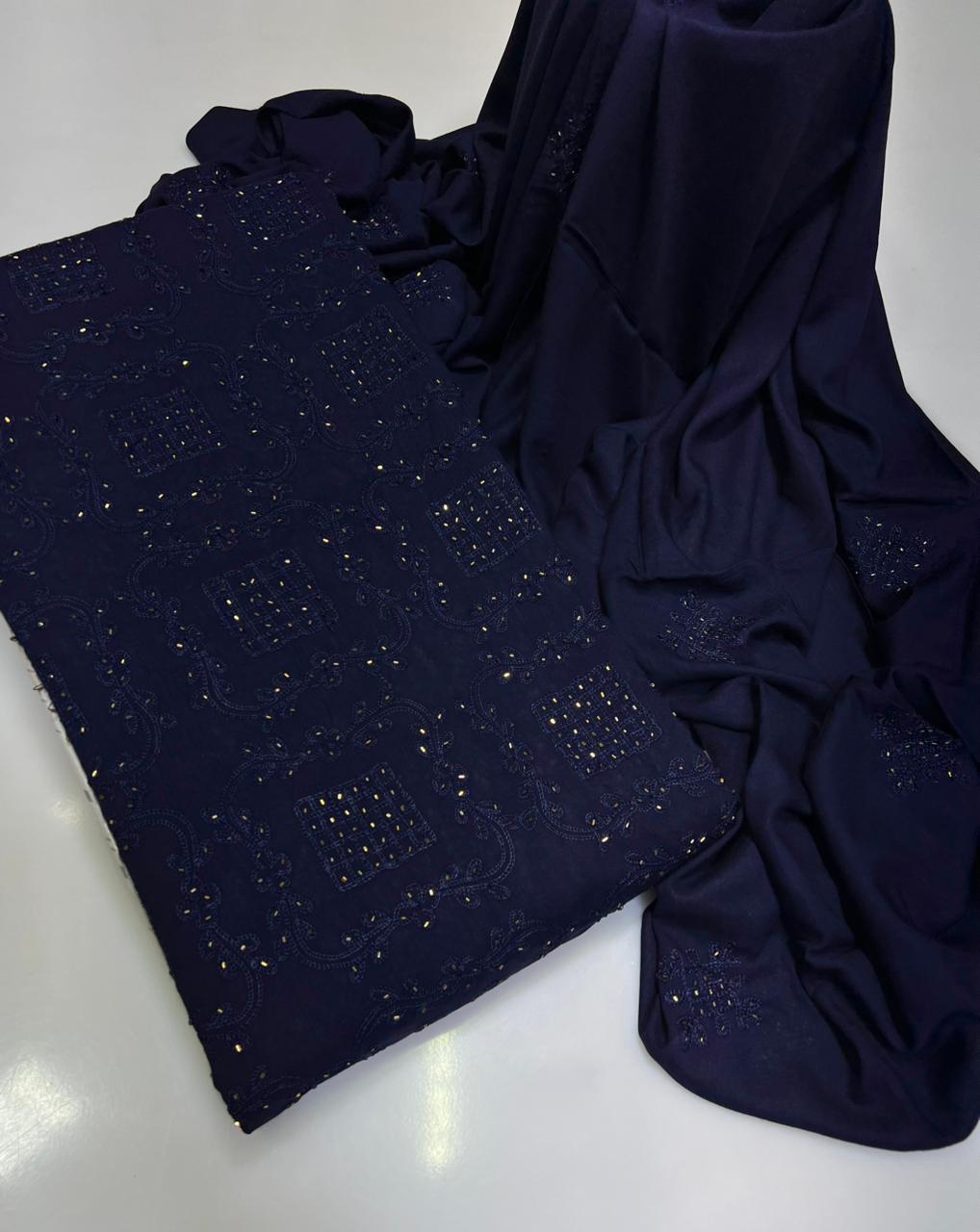 Linen Fabric Handmade Ar Cut Dana Shirt, dupatta linen, along Simple trouser 3pc Dress