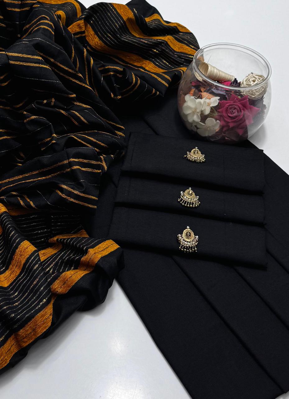 Embrace The Elegance of Mid Season Multani Khaddi Susi Plain Shirt, Plain Trouser & Paired with a luxurious Jacquard Velvet Border Khaddi Susi Shawl 3 Pc