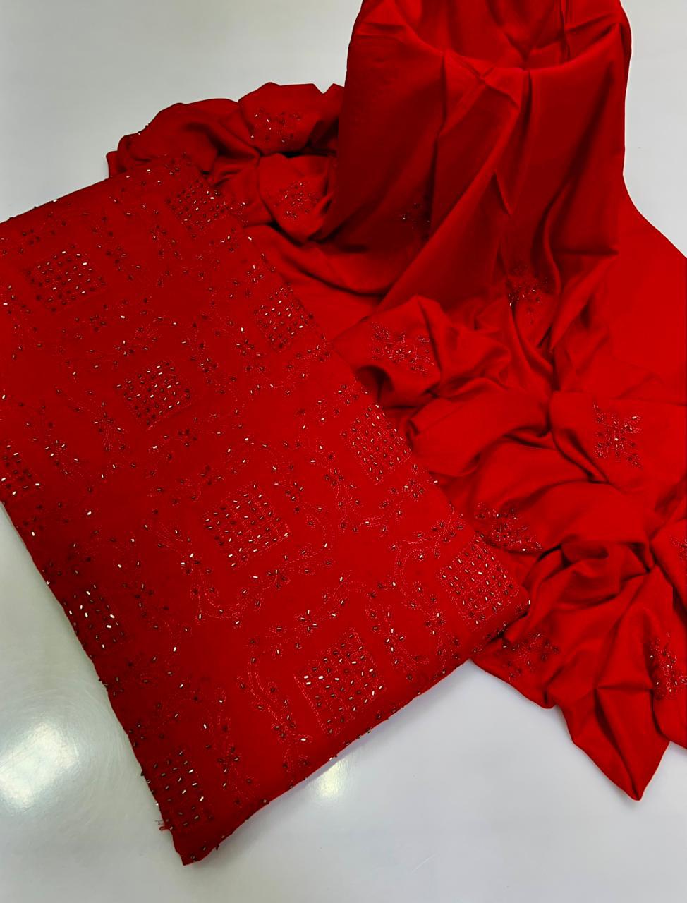 Linen Fabric Handmade Ar Cut Dana Shirt, dupatta linen, along Simple trouser 3pc Dress